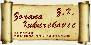 Zorana Kukureković vizit kartica